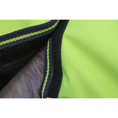 HKM Couvre-reins avec Couvre-cou Amovible Néon Jaune