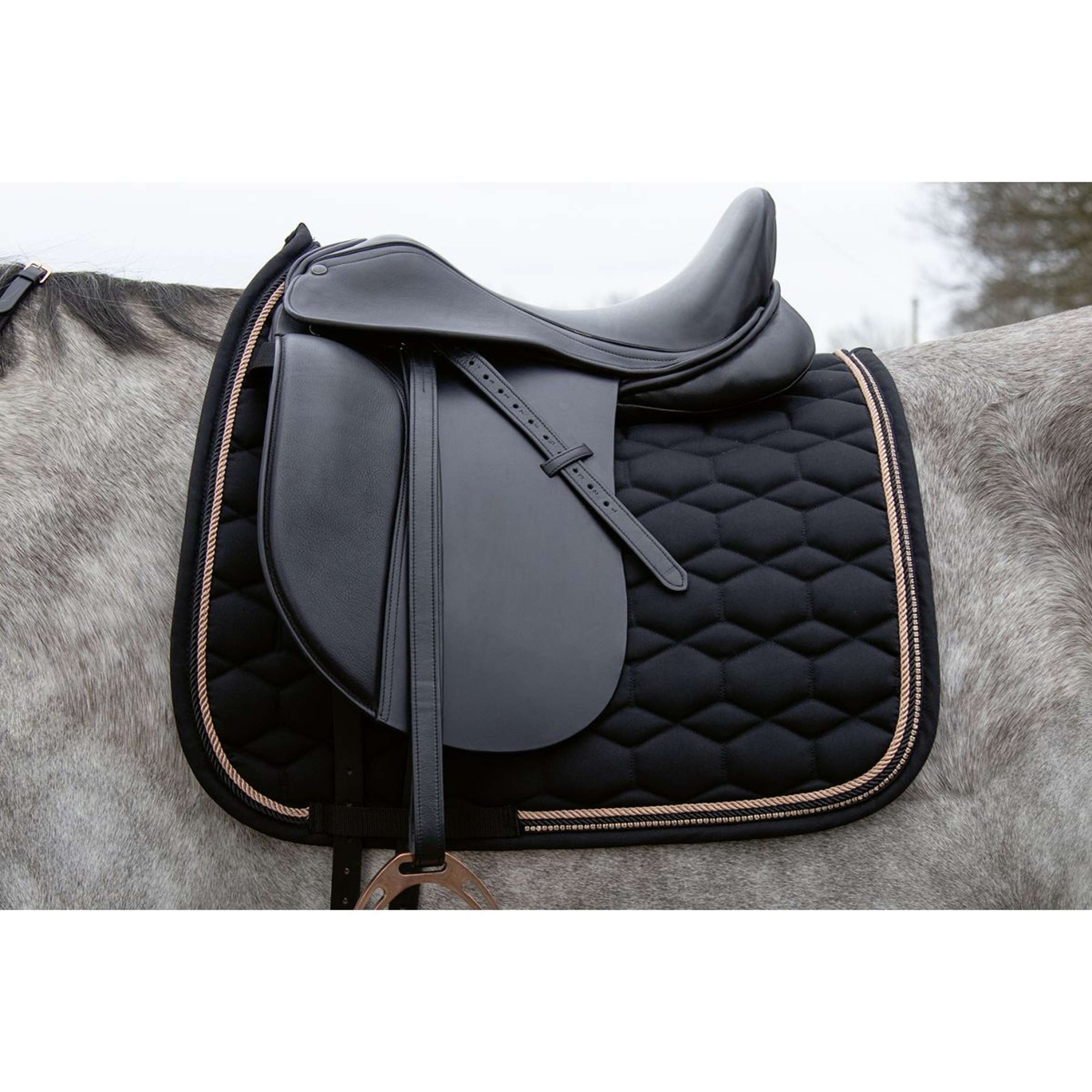 HKM Tapis de Selle Rosegold Glamour Dressage Noir/Or rose HKM Tapis de Selle Rosegold Glamour Dressage Noir/Or rose