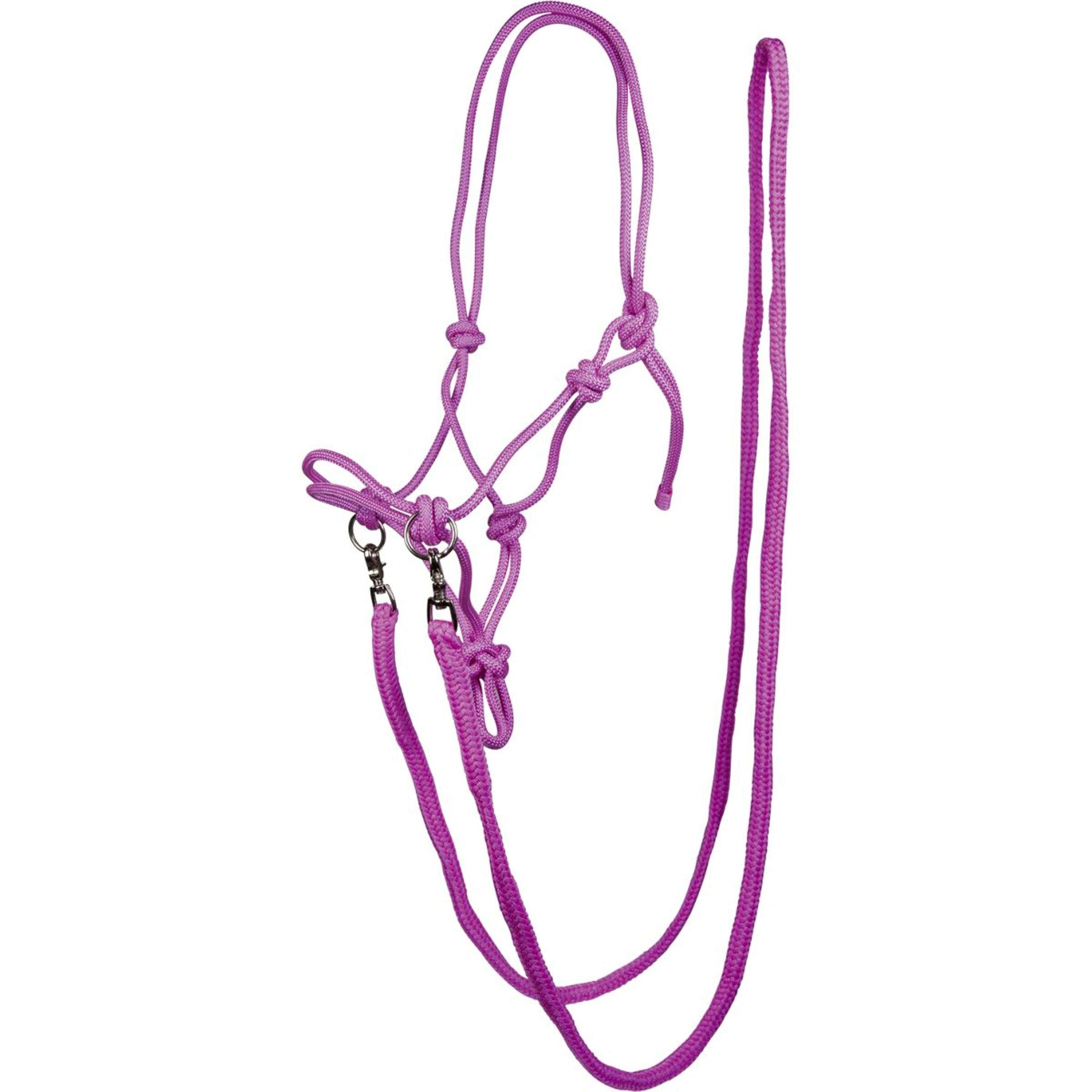 HKM Licol en Corde avec Rênes Rose