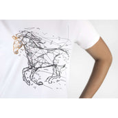 HKM T-Shirt Geometrical Horse Blanc