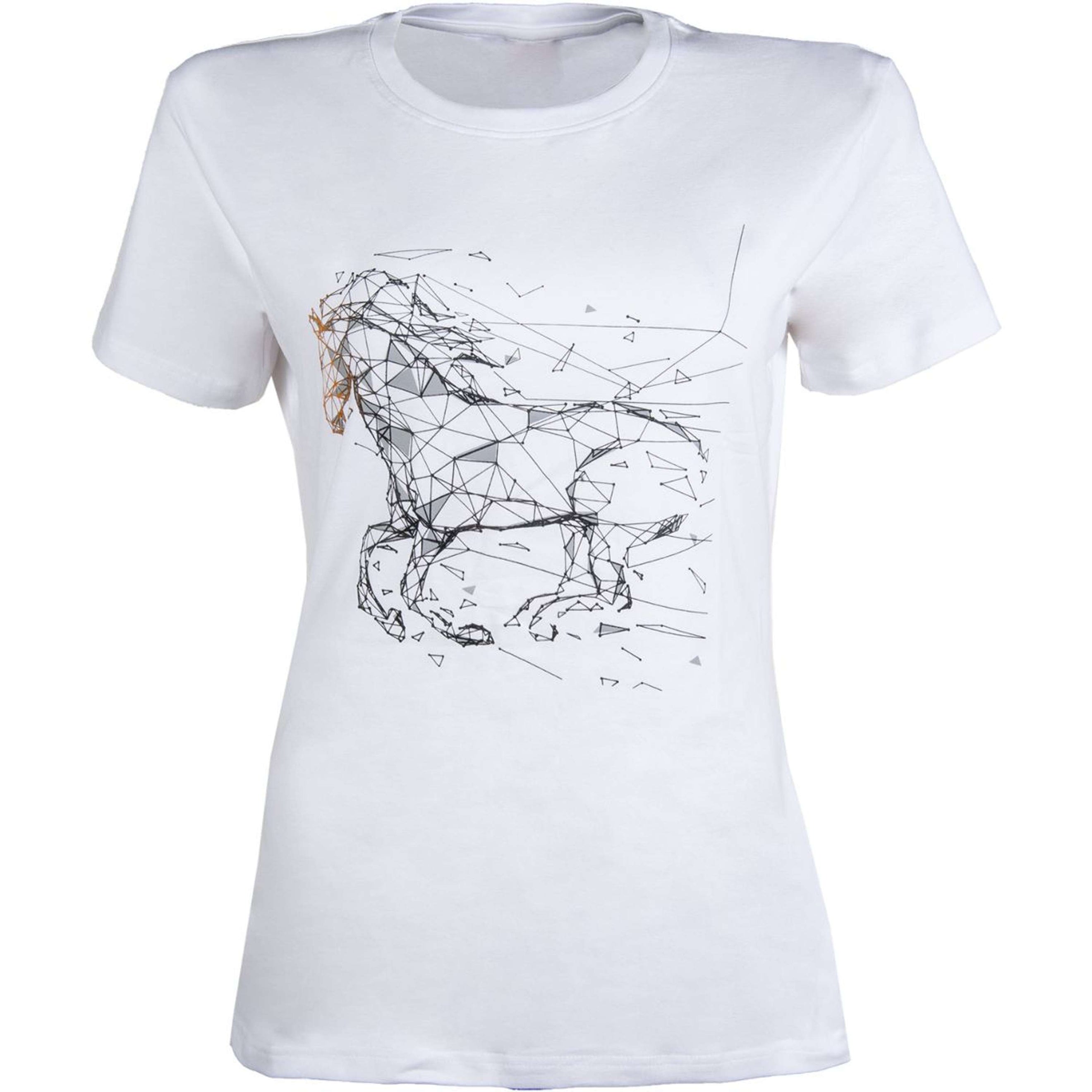 HKM T-Shirt Geometrical Horse Blanc