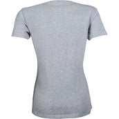 HKM Chemise Horses leave Hoofprints Manches Courtes Gris