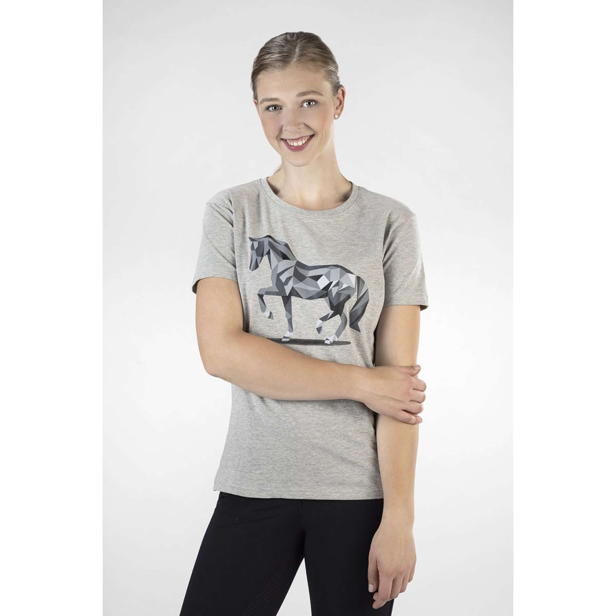 HKM T-Shirt Graphical Horse Gris clair/Melange