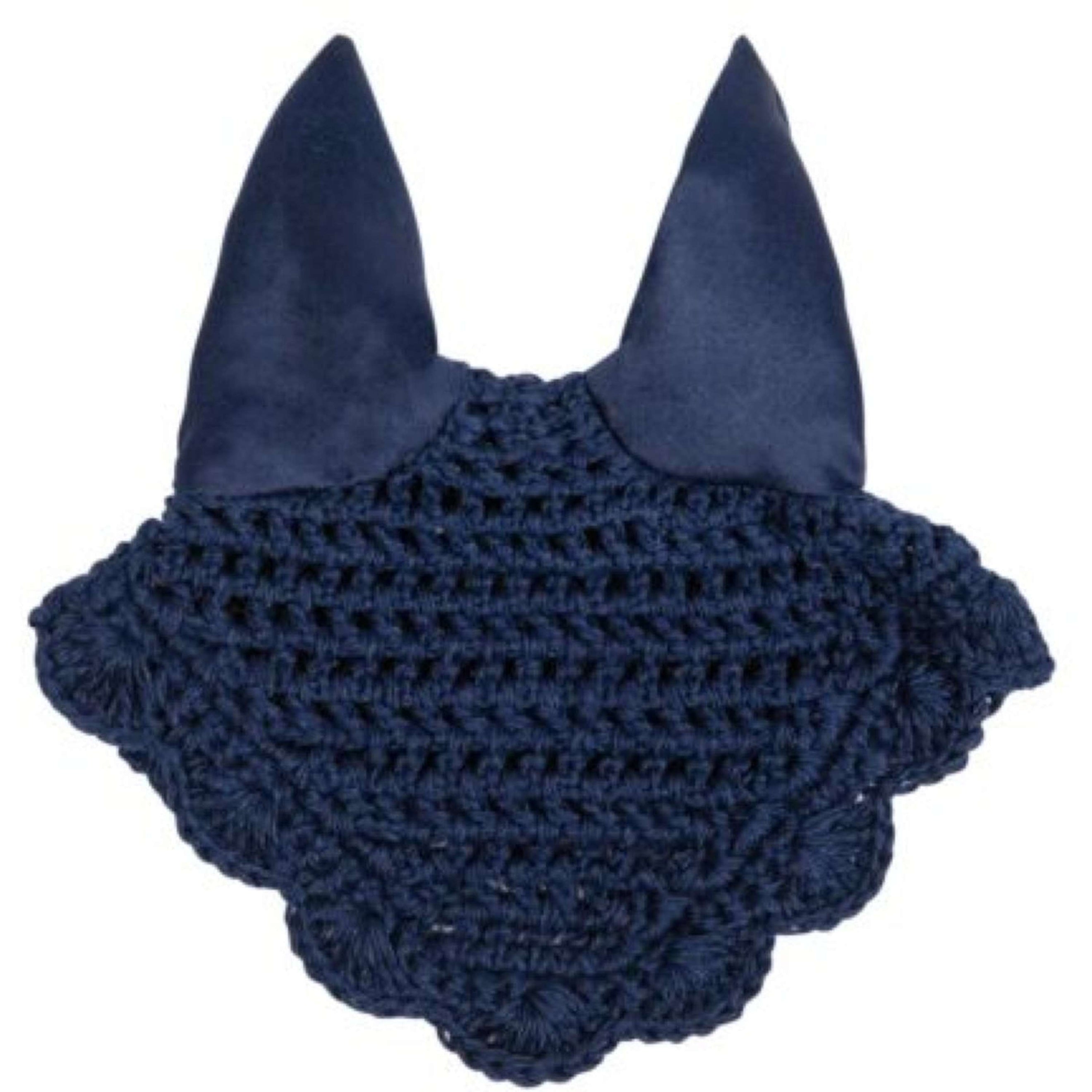 HKM Hobby Horsing Bonnet Anti-Mouches Bleu Foncé
