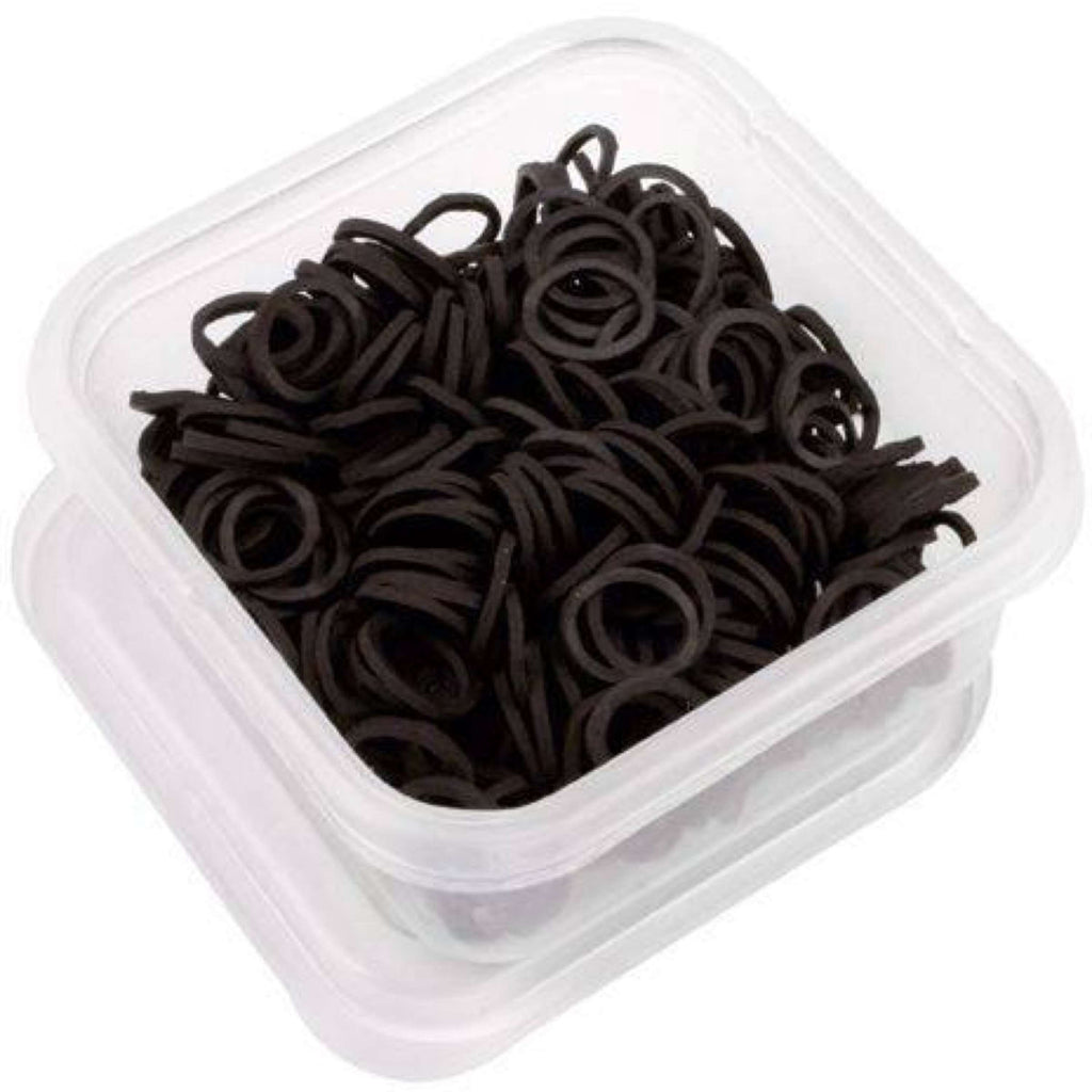 HKM Élastiques pour le Tressage 500pc Noir