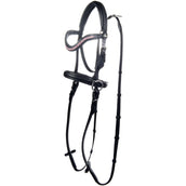 Funny Horses Bridon sans Mors pour Cheveaux en Bois Noir/Rose