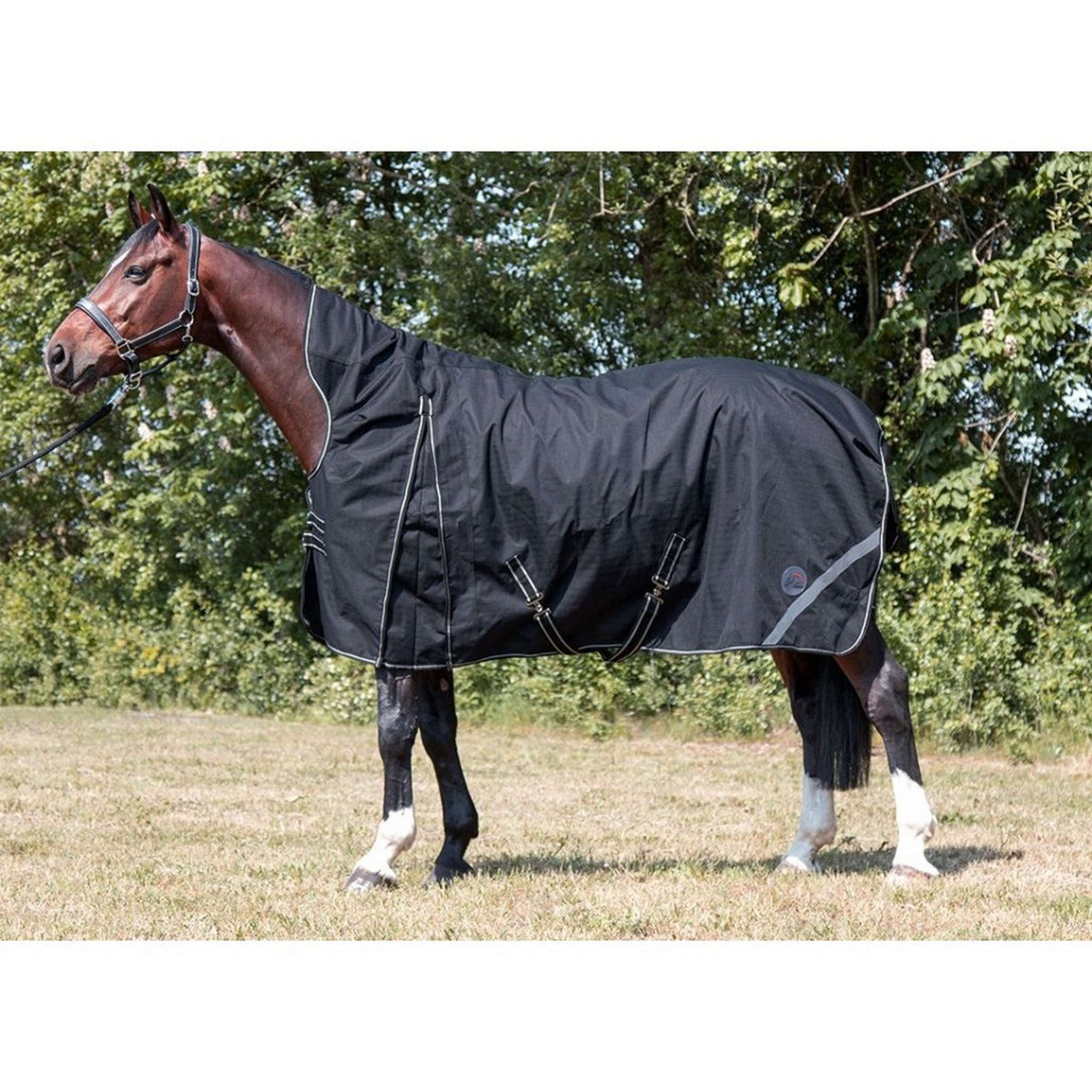 HKM Couverture Imperméable High Neck Innsbruck Modèle Lisse 0g Noir