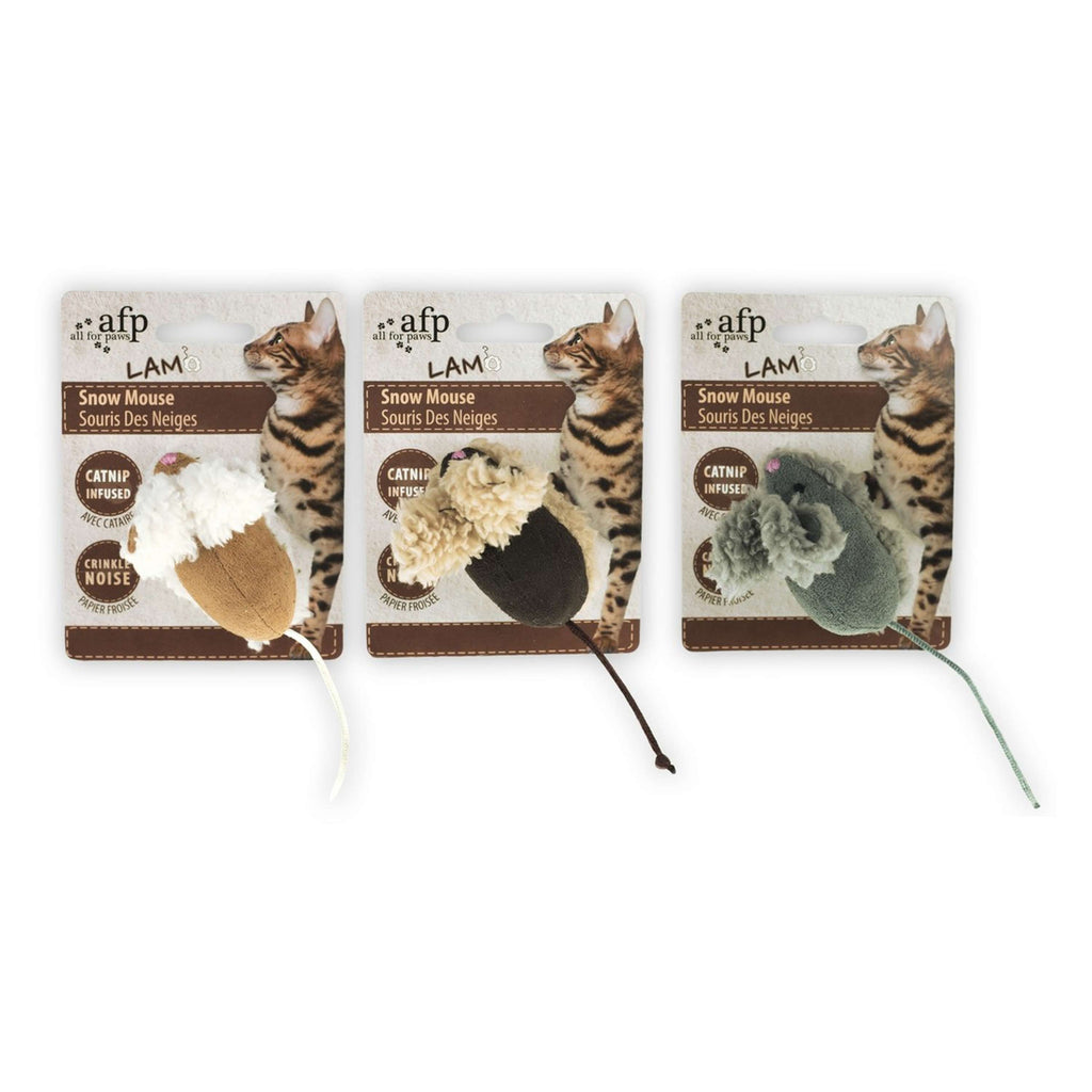 All For Paws Souris Catnip Lambswool-Snow