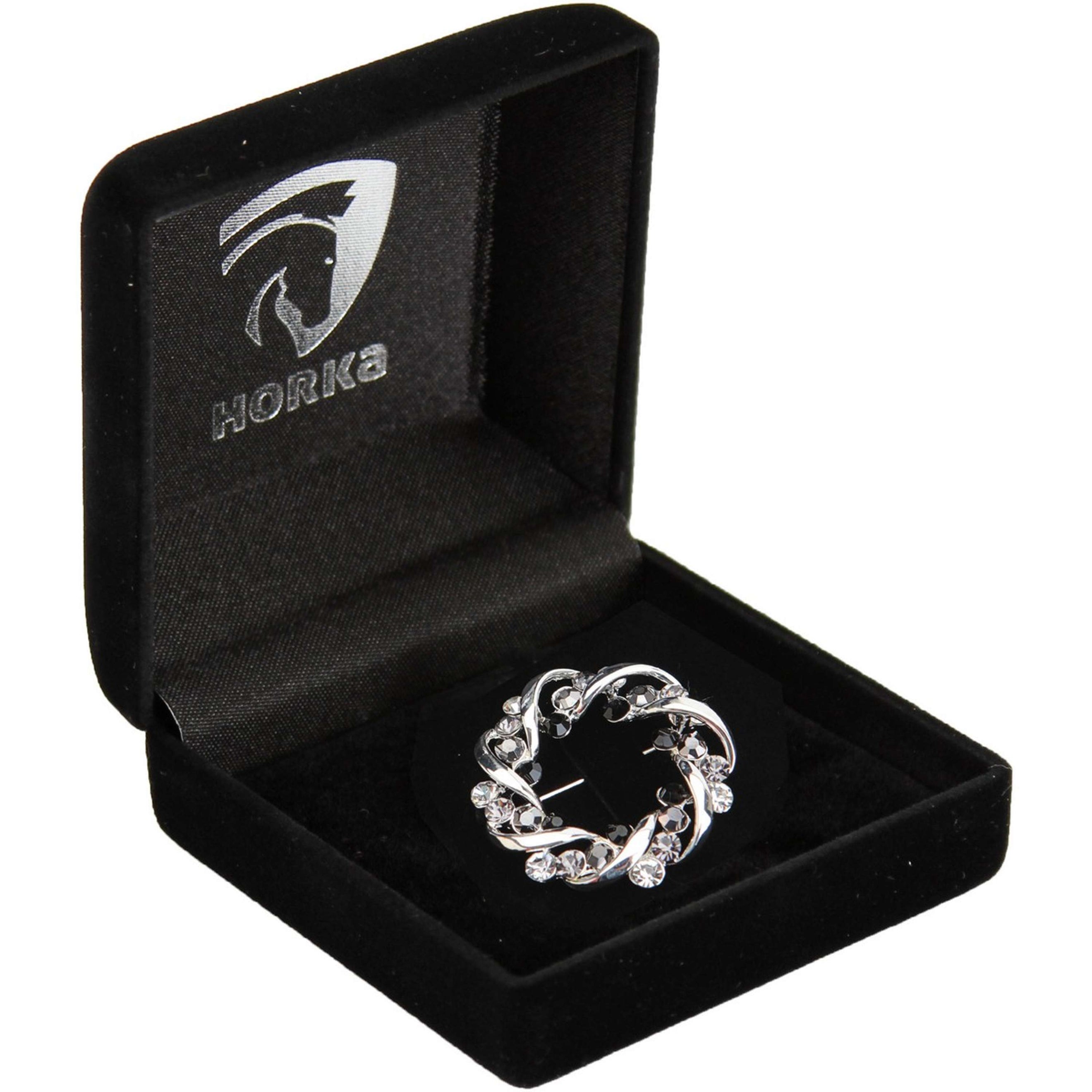 HORKA Epingle à Plastron Crown Noir/Argent HORKA Epingle à Plastron Crown Noir/Argent