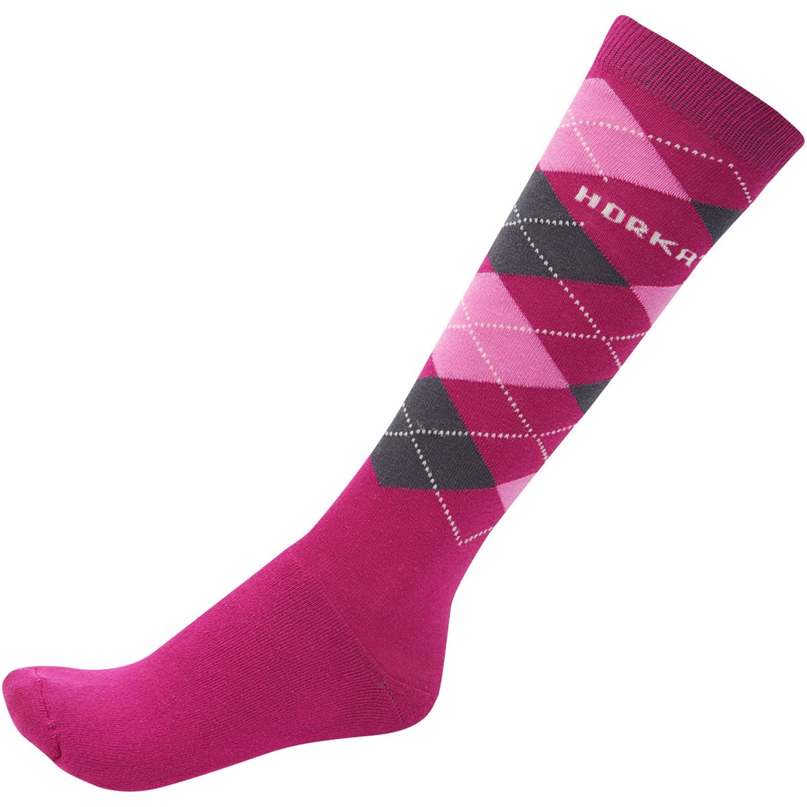 HORKA Chaussettes d'Équitation Carreau Fuchsia HORKA Chaussettes d'Équitation Carreau Fuchsia