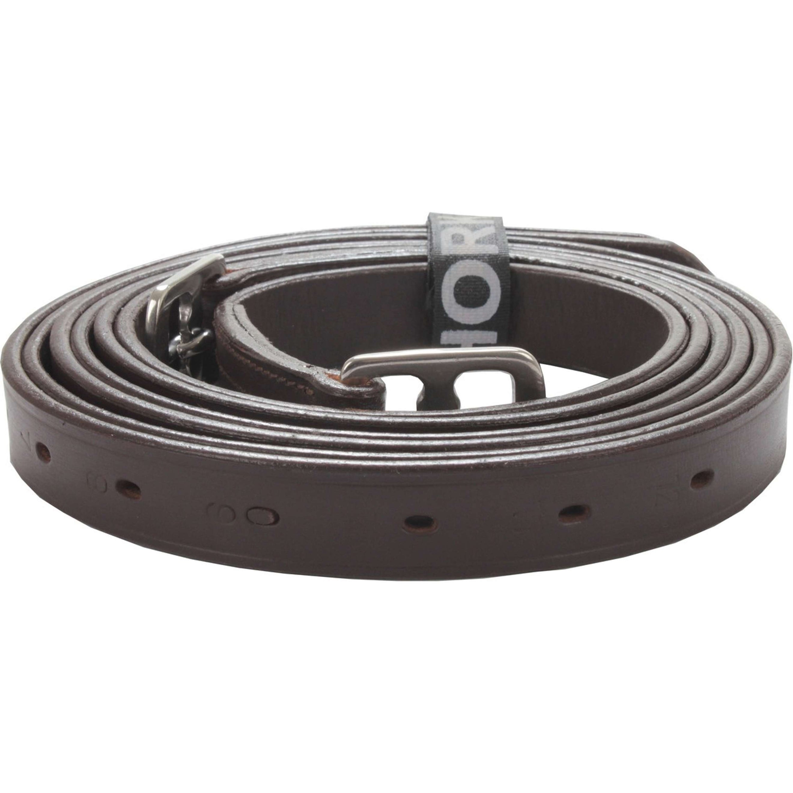 HORKA Étrivière Cuir Marron/Argent