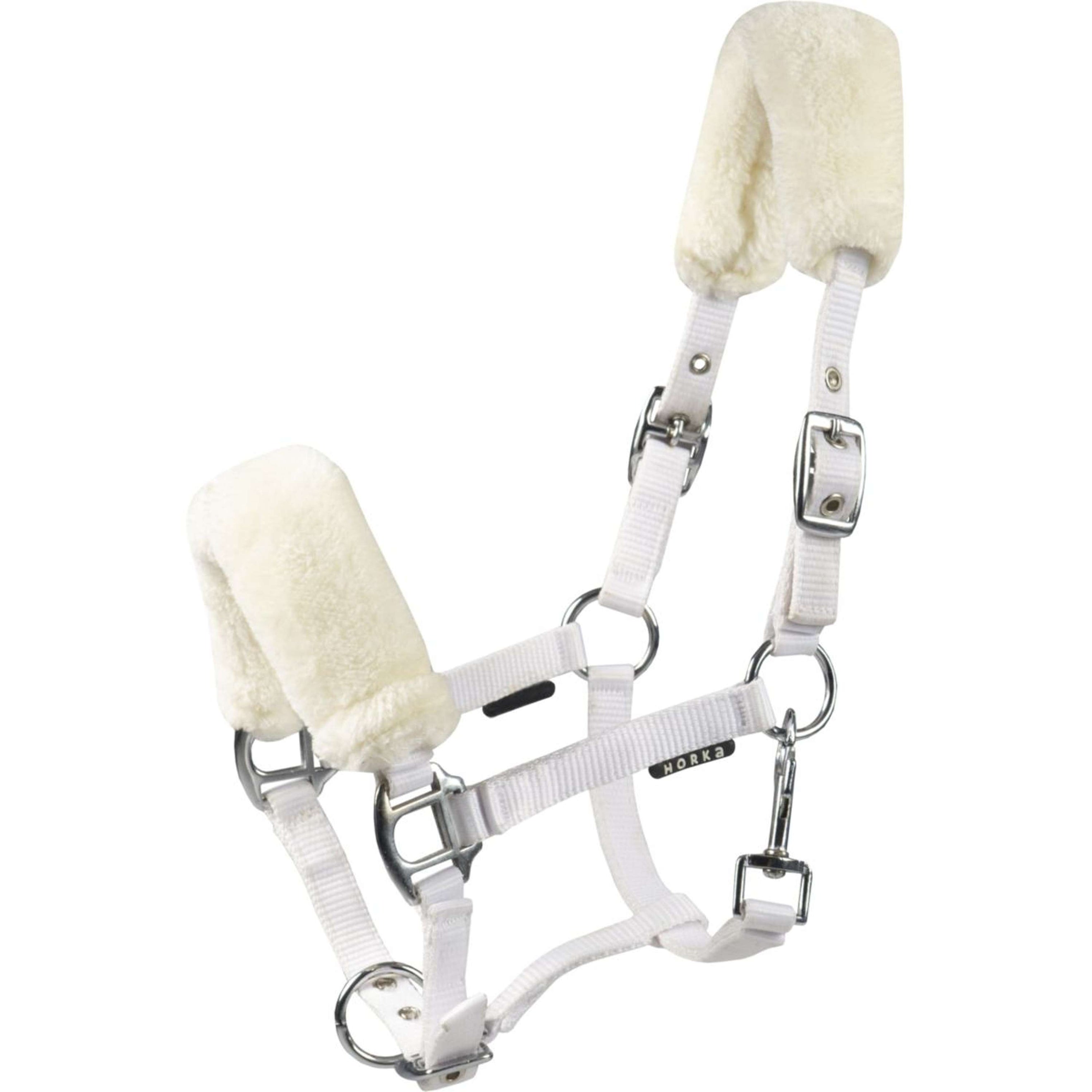 HORKA Licol pour Poulain Fourrure Blanc HORKA Licol pour Poulain Fourrure Blanc