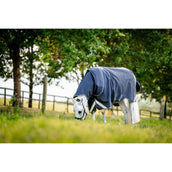 Rambo Chemise Turnout 1680D Plus 100g Bleu marine/Gris orage/Argent