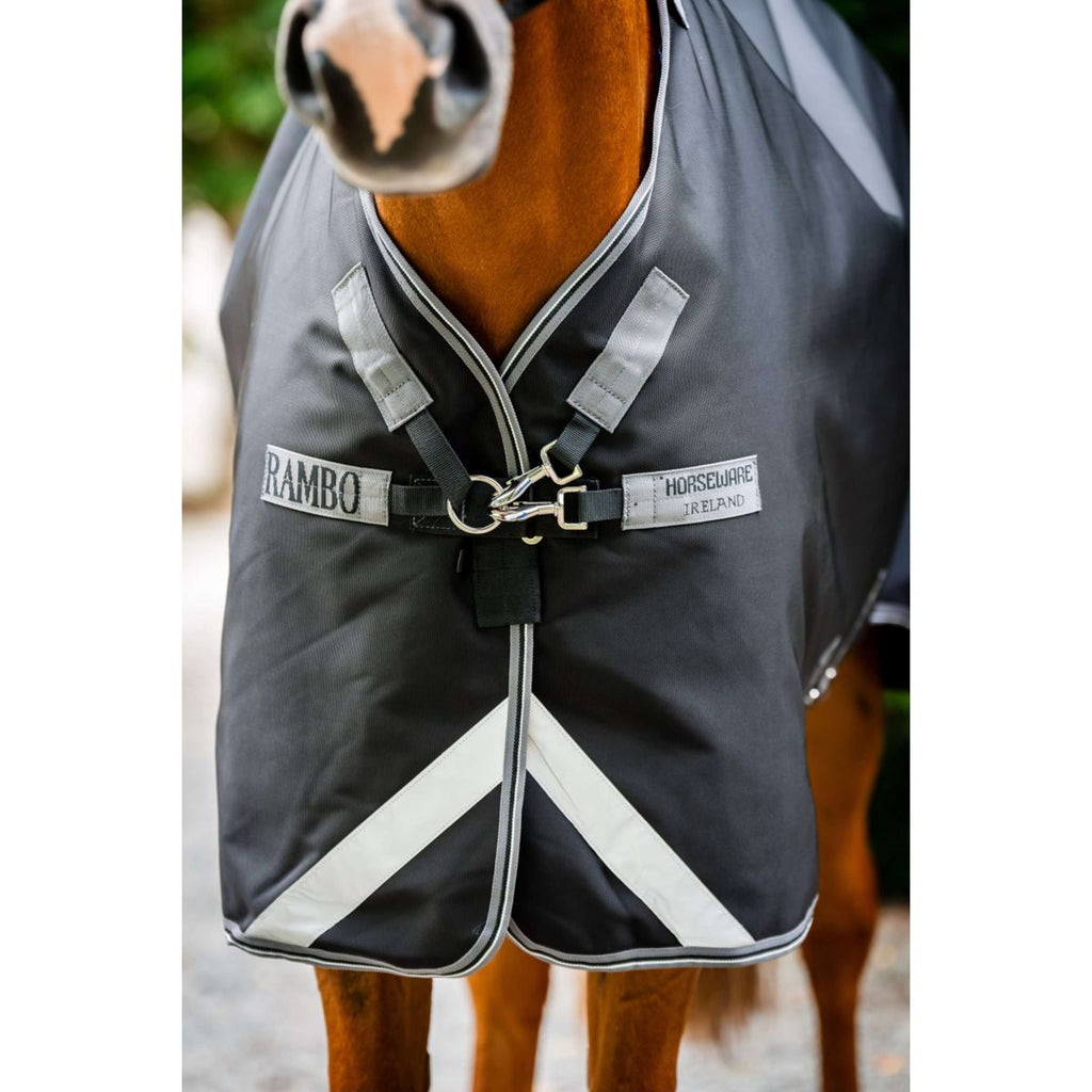 Rambo Chemise Turnout 1680D Plus 100g Noir/Thunderstorm Grey/Silver