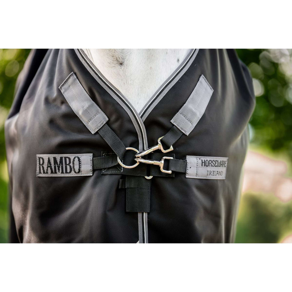 Rambo Chemise Turnout 1680D 100g Noir/Thunderstorm Grey/Silver