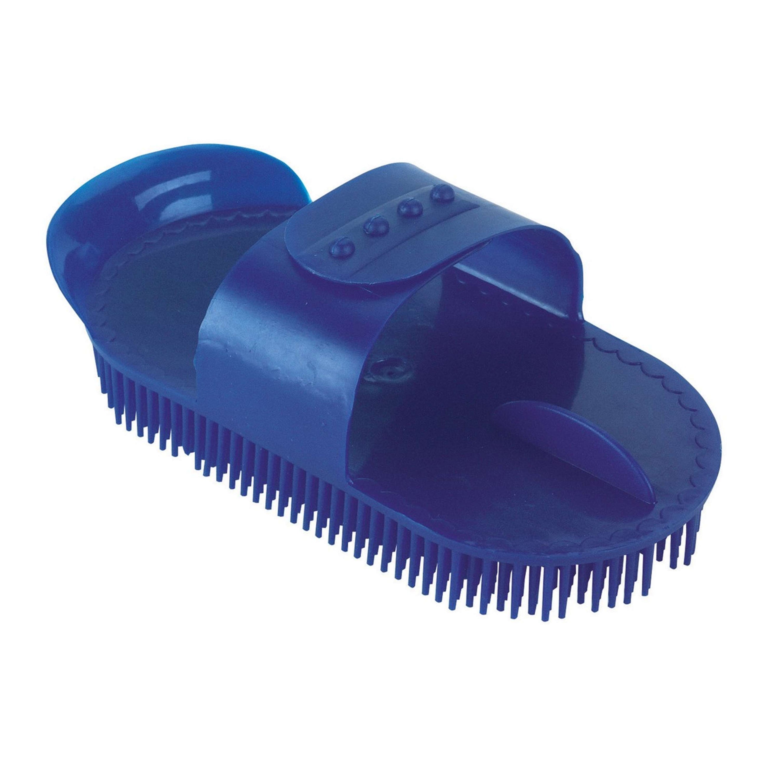 Kerbl Étrille plastique avec dragonne réglable Bleu Kerbl Étrille plastique avec dragonne réglable Bleu