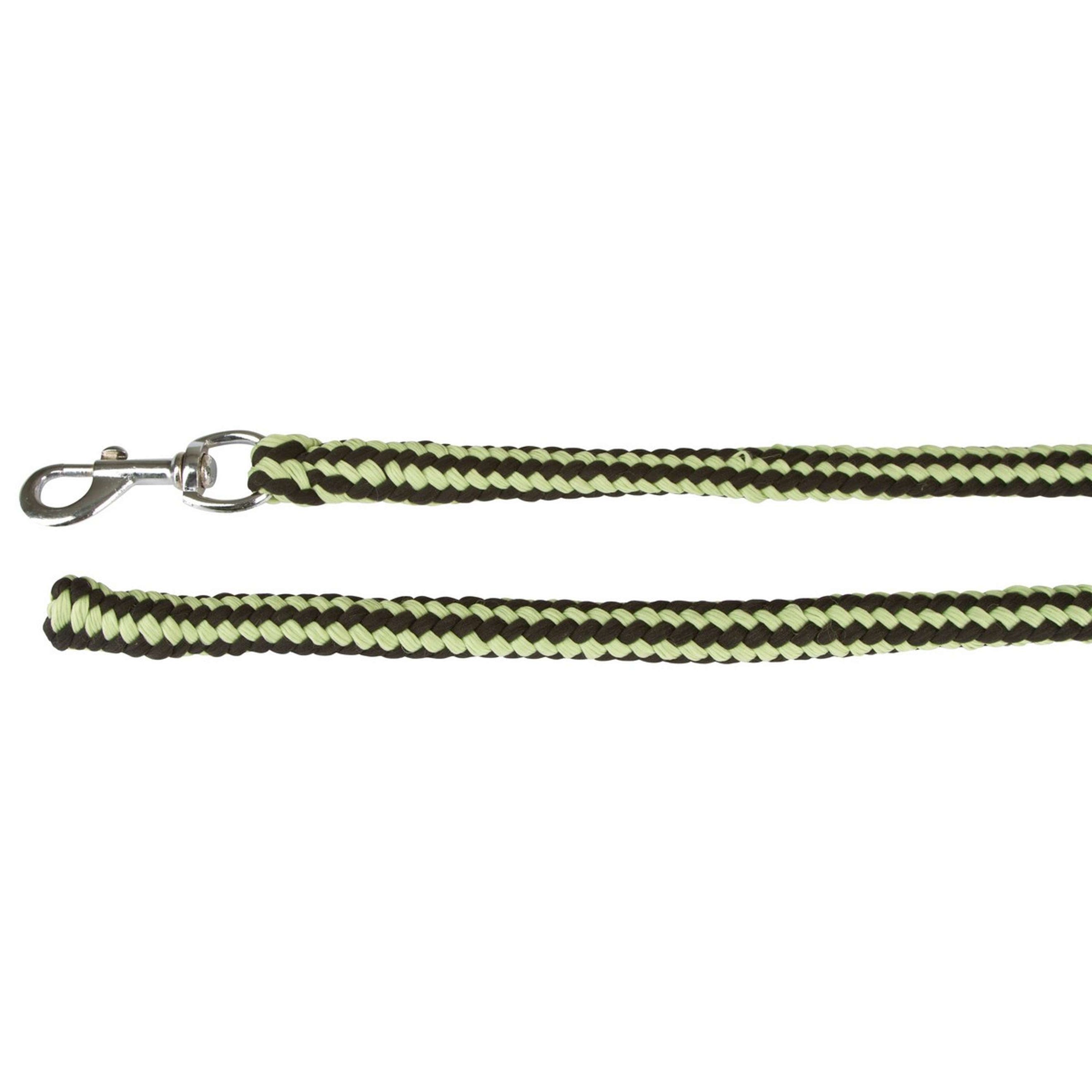 Covalliero Corde pour Licol Hippo avec Mousqueton Anthracite/Citron