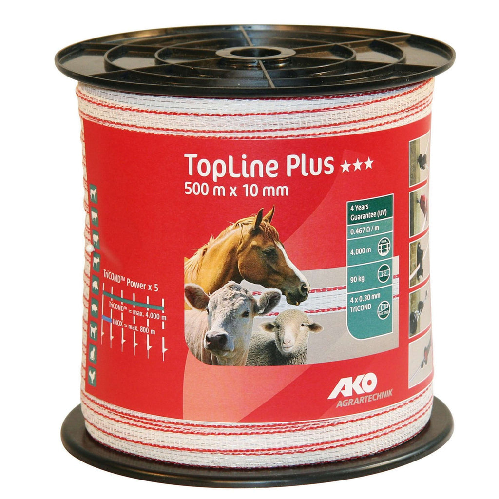 Ako Ruban de clôture TopLine Plus Blanc Rouge