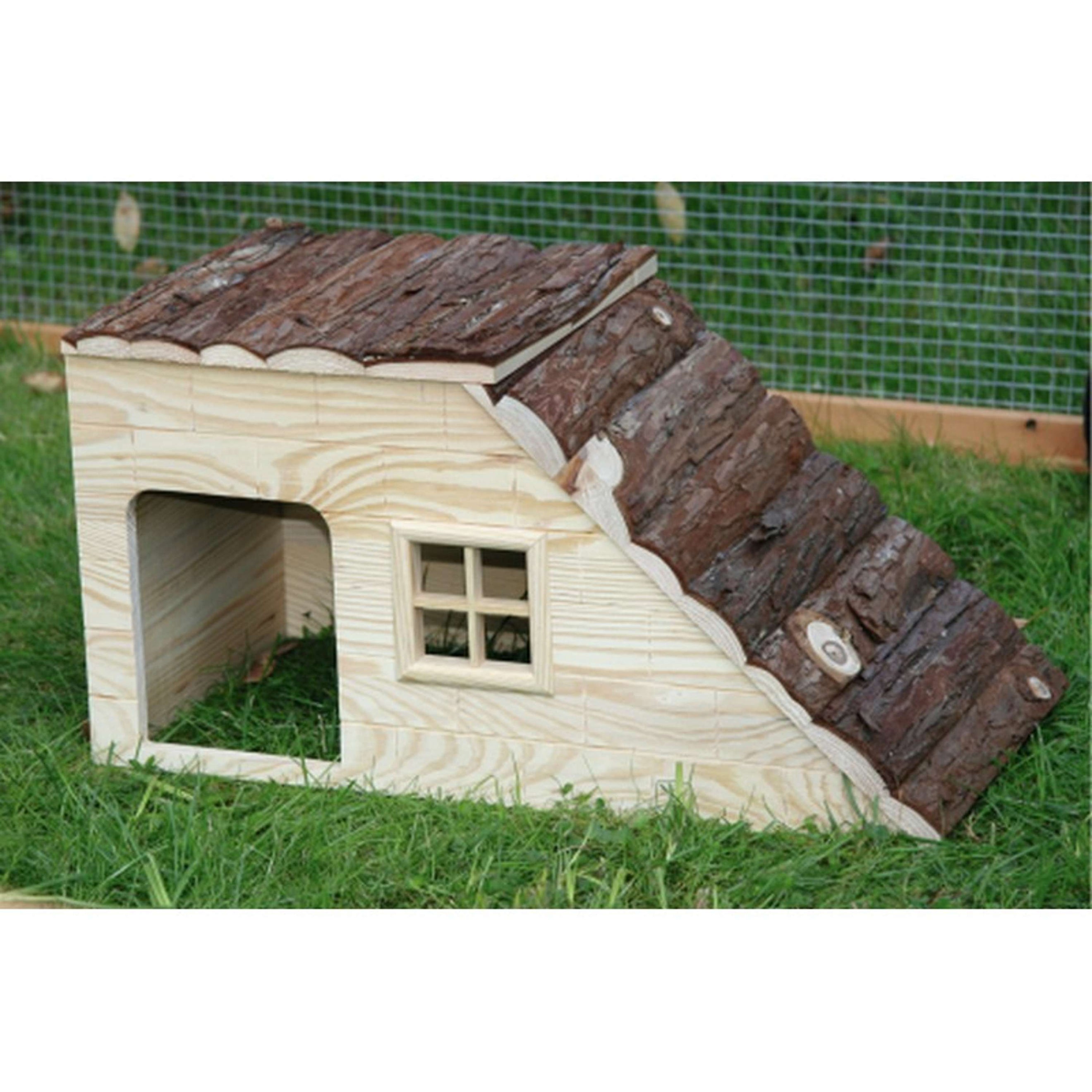 Kerbl Abri à Lapin Nature Plus avec Marche Bois Kerbl Abri à Lapin Nature Plus avec Marche Bois