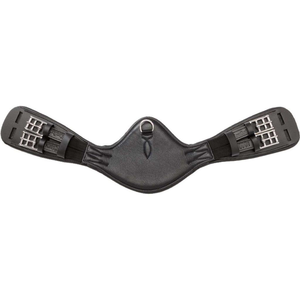 Kavalkade Sangle de Dressage Casper Soft Leather avec Élastique Noir