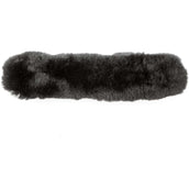 Kavalkade Protection Têtière/Muserolle Memory Peau d'Agneau 2 Velcro Noir