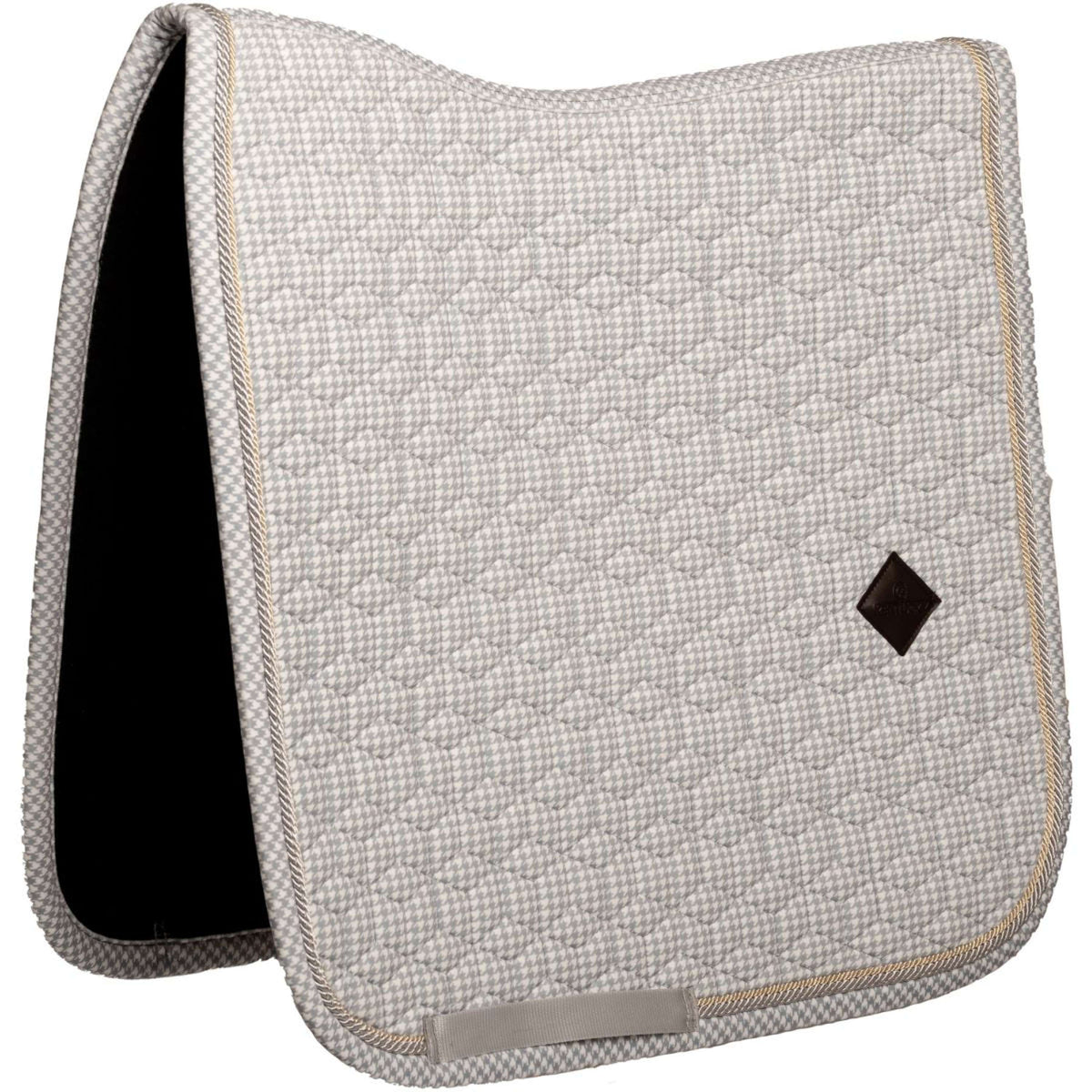 Kentucky Tapis de Selle Velvet Pied de Poule Dressage Gris/Blanc