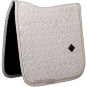 Kentucky Tapis de Selle Velvet Pied de Poule Dressage Gris/Blanc