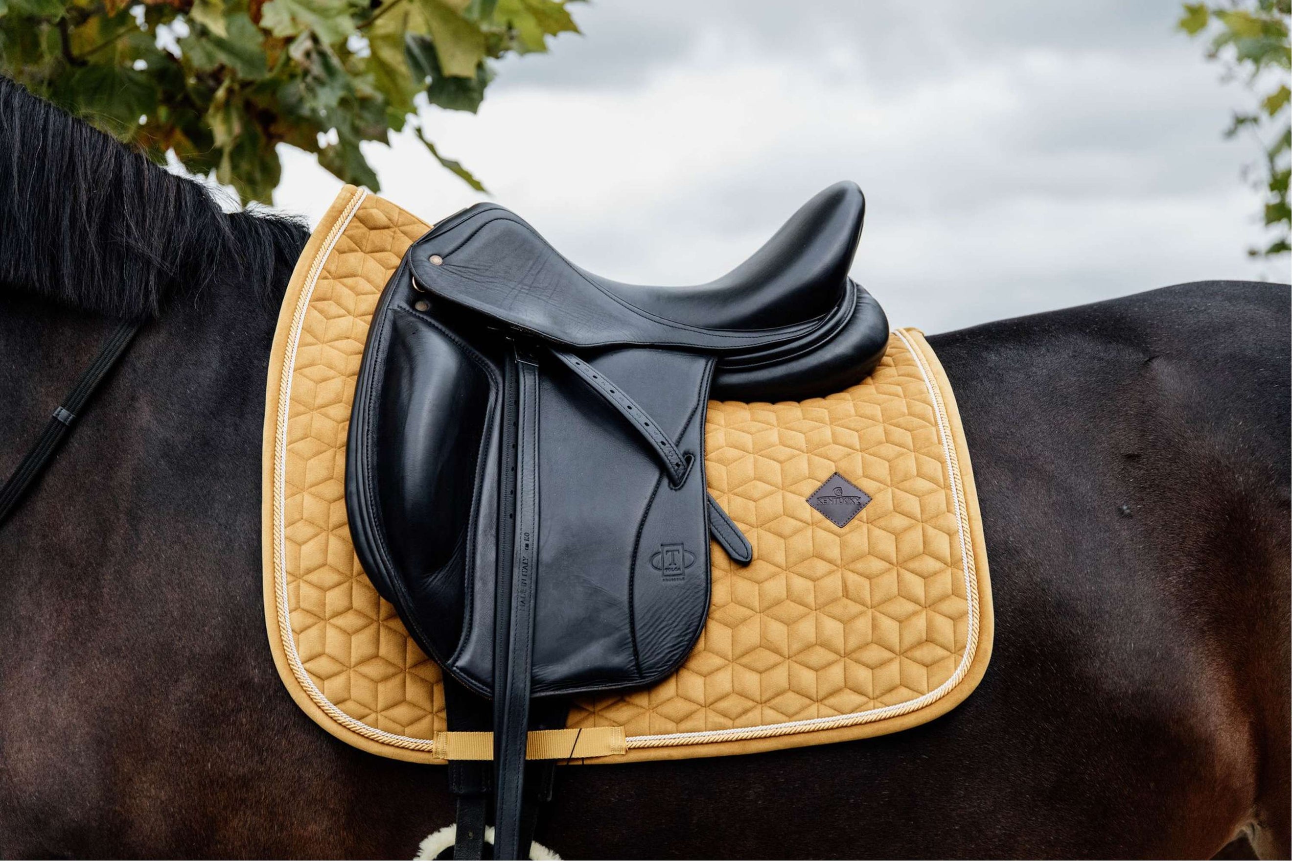 Kentucky Tapis de Selle Velvet Dressage Moutarde Kentucky Tapis de Selle Velvet Dressage Moutarde