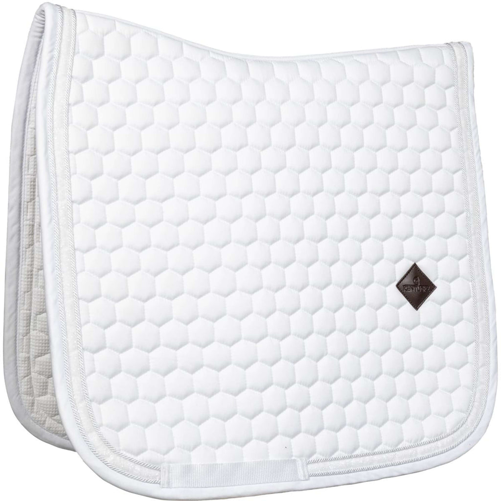 Kentucky Horsewear Tapis de Selle Glitter Dressage Blanc/Blanc