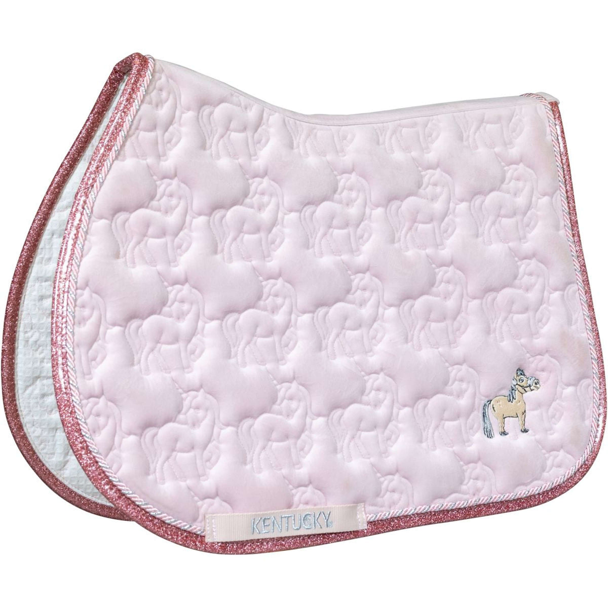 Kentucky Horsewear Tapis de Selle Glitter Unicorn de Saut Soft Rose