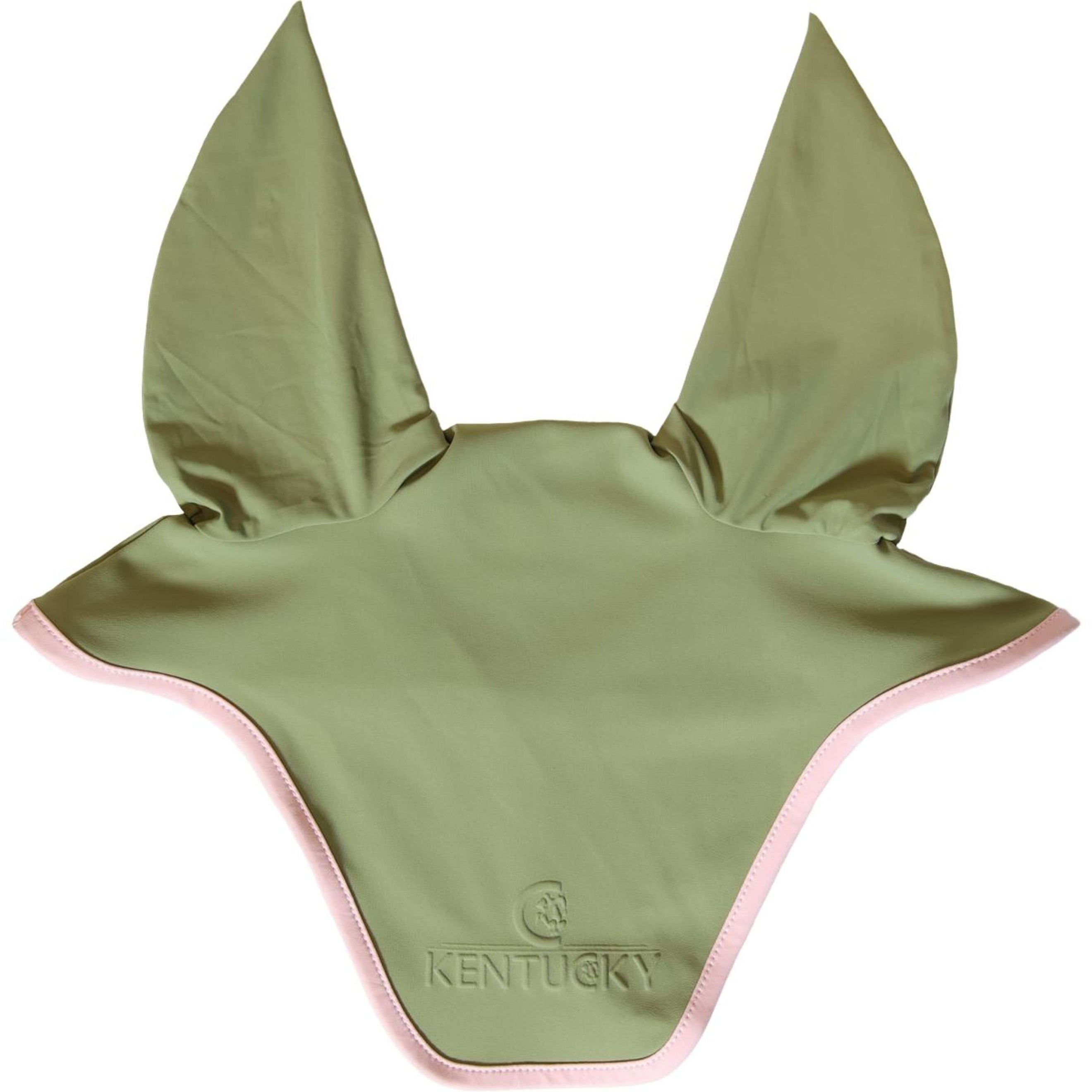 Kentucky Horsewear Bonnet Anti-Mouches Wellington Softshell Kaki/Vieux Rose