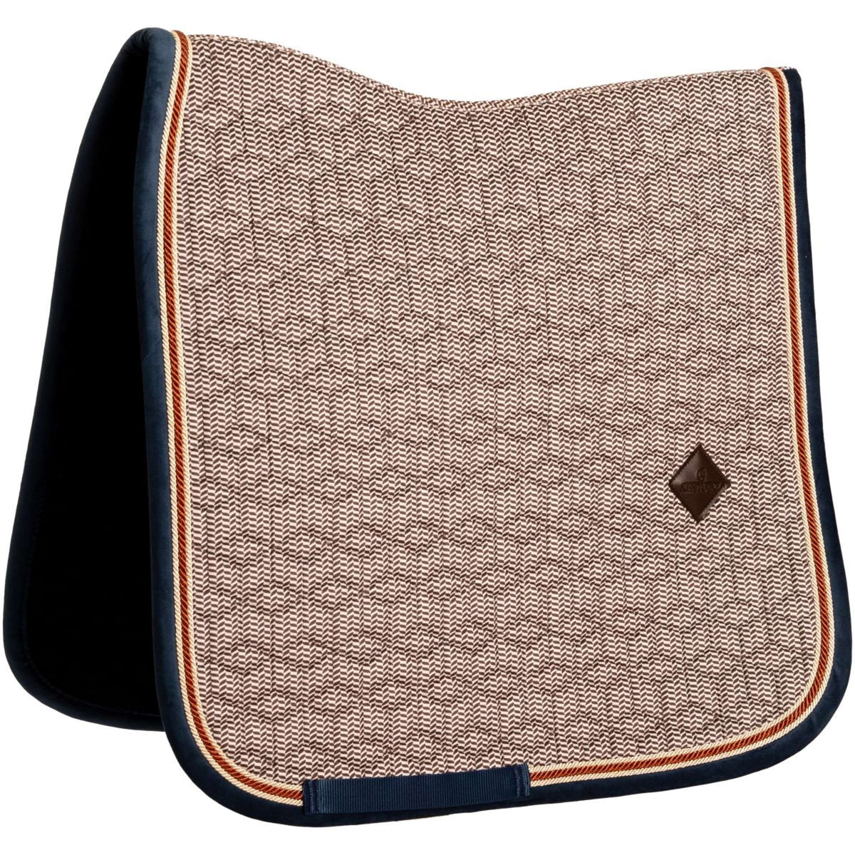 Kentucky Horsewear Tapis de Selle Pied-de-Poule Dressage Bordeaux/Marine