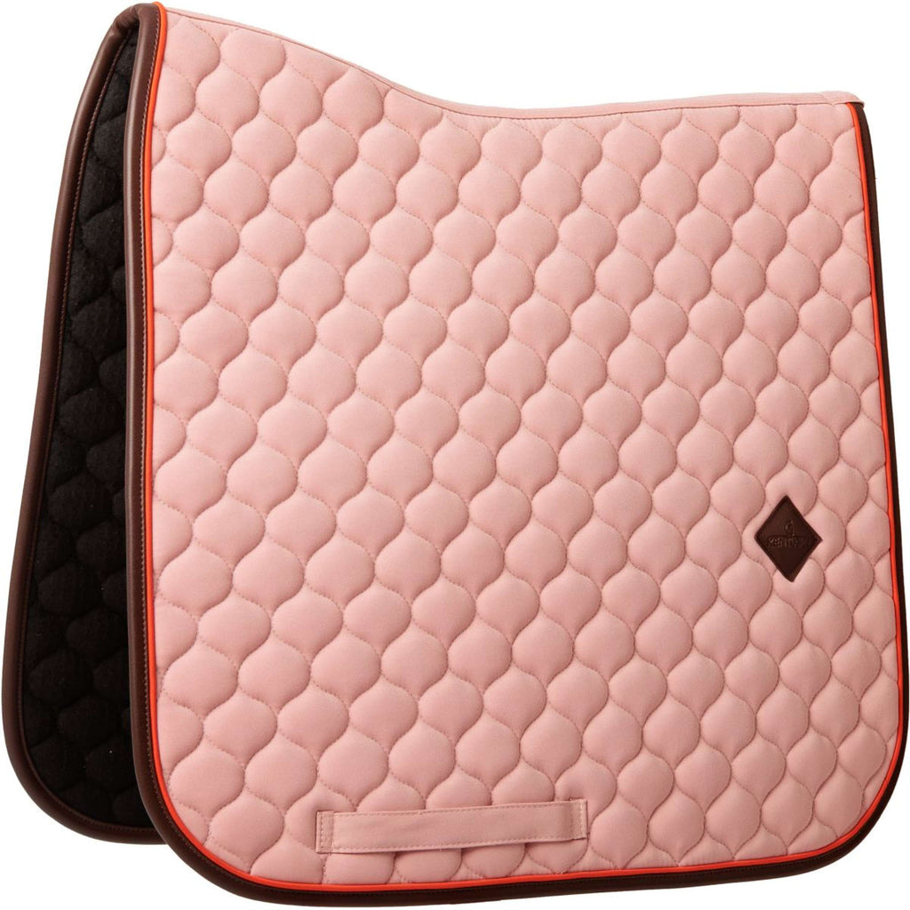 Kentucky Horsewear Tapis de Selle Onion Quilt Leather Neon Dressage Rose Vieux