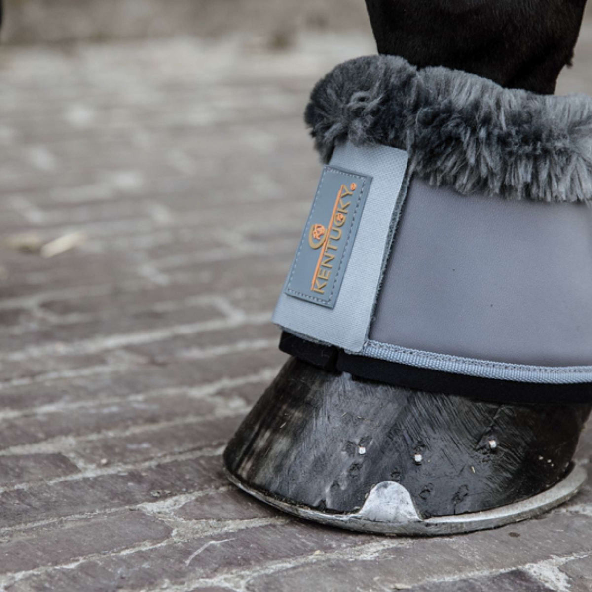 Kentucky Horsewear Cloches d'Obstacles Sheepskin Leather Gris/gris