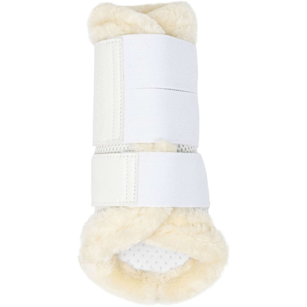 LeMieux Brushing Boots Fleece Edge Mesh Blanc/Naturel