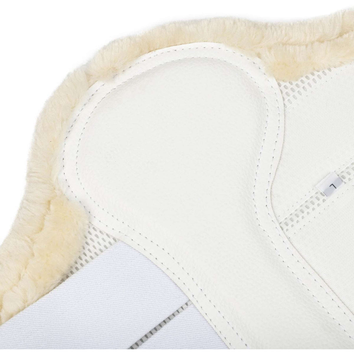 LeMieux Brushing Boots Fleece Edge Mesh Blanc/Naturel