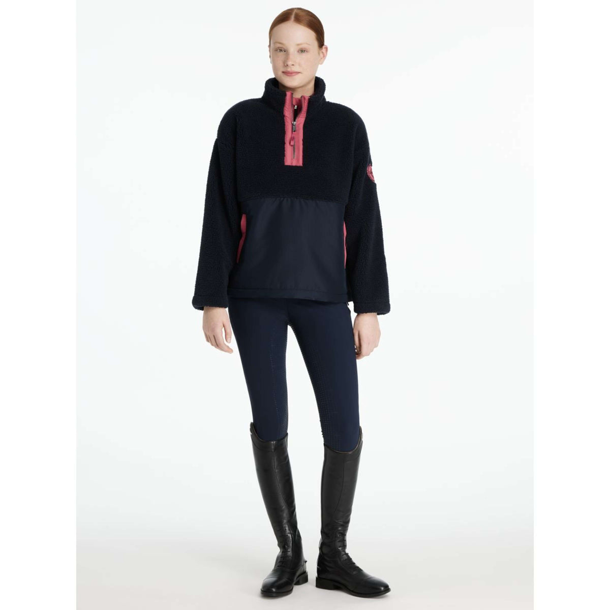 LeMieux Sweater Young Rider Tammy Teddy Fleece Marin