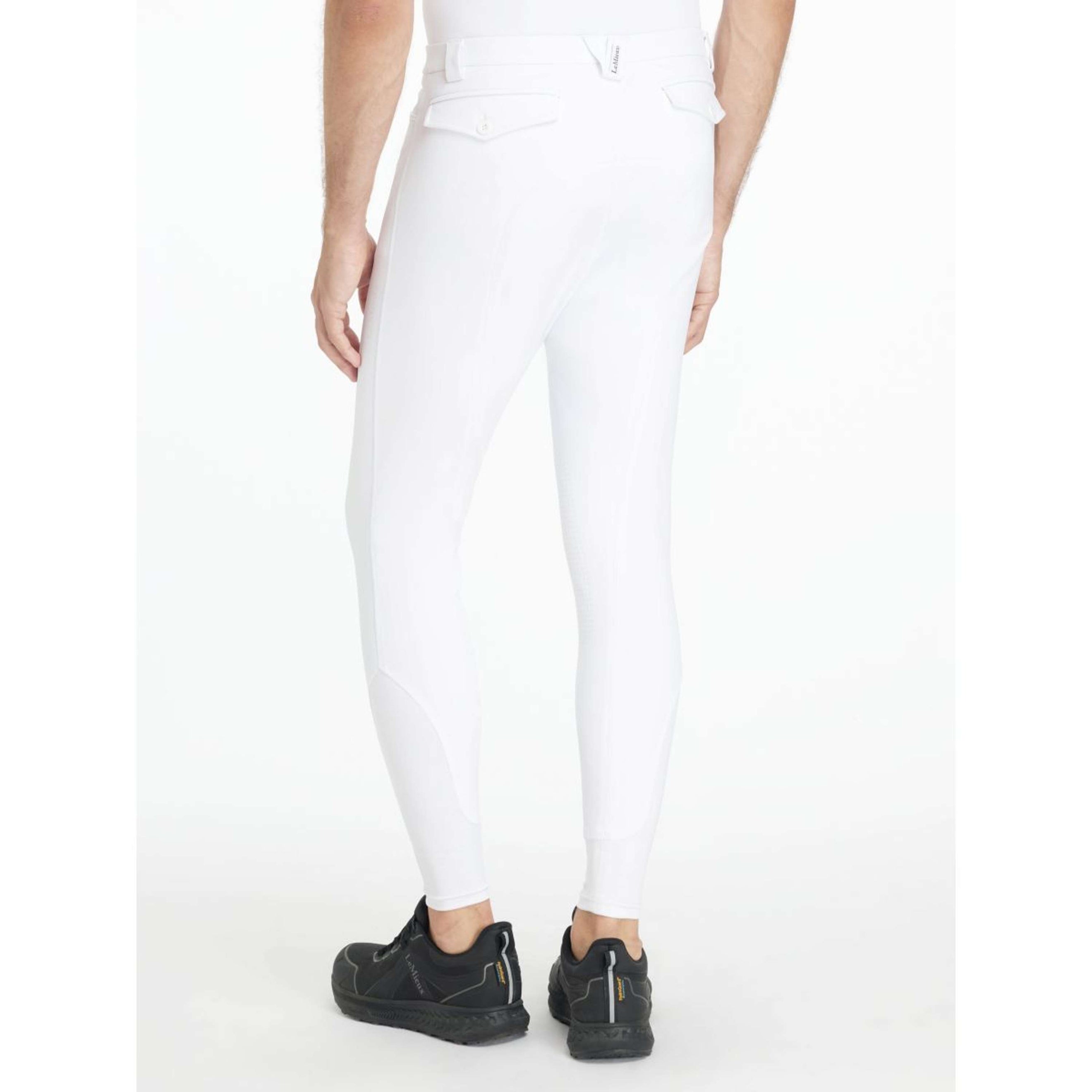 LeMieux Pantalon d'Équitation Sports Knee Grip Hommes Blanc