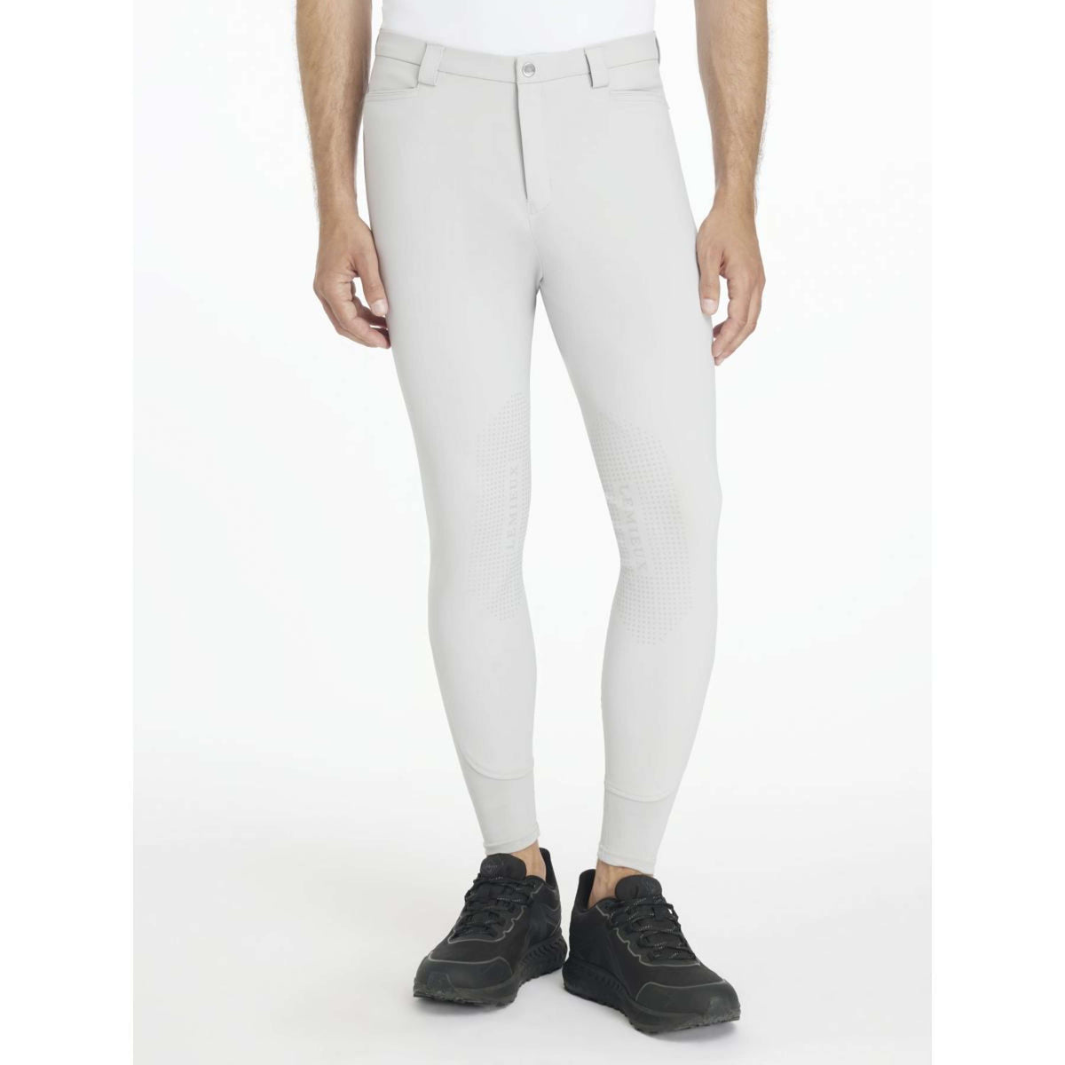 LeMieux Pantalon d'Équitation Sports Knee Grip Hommes Gris clair