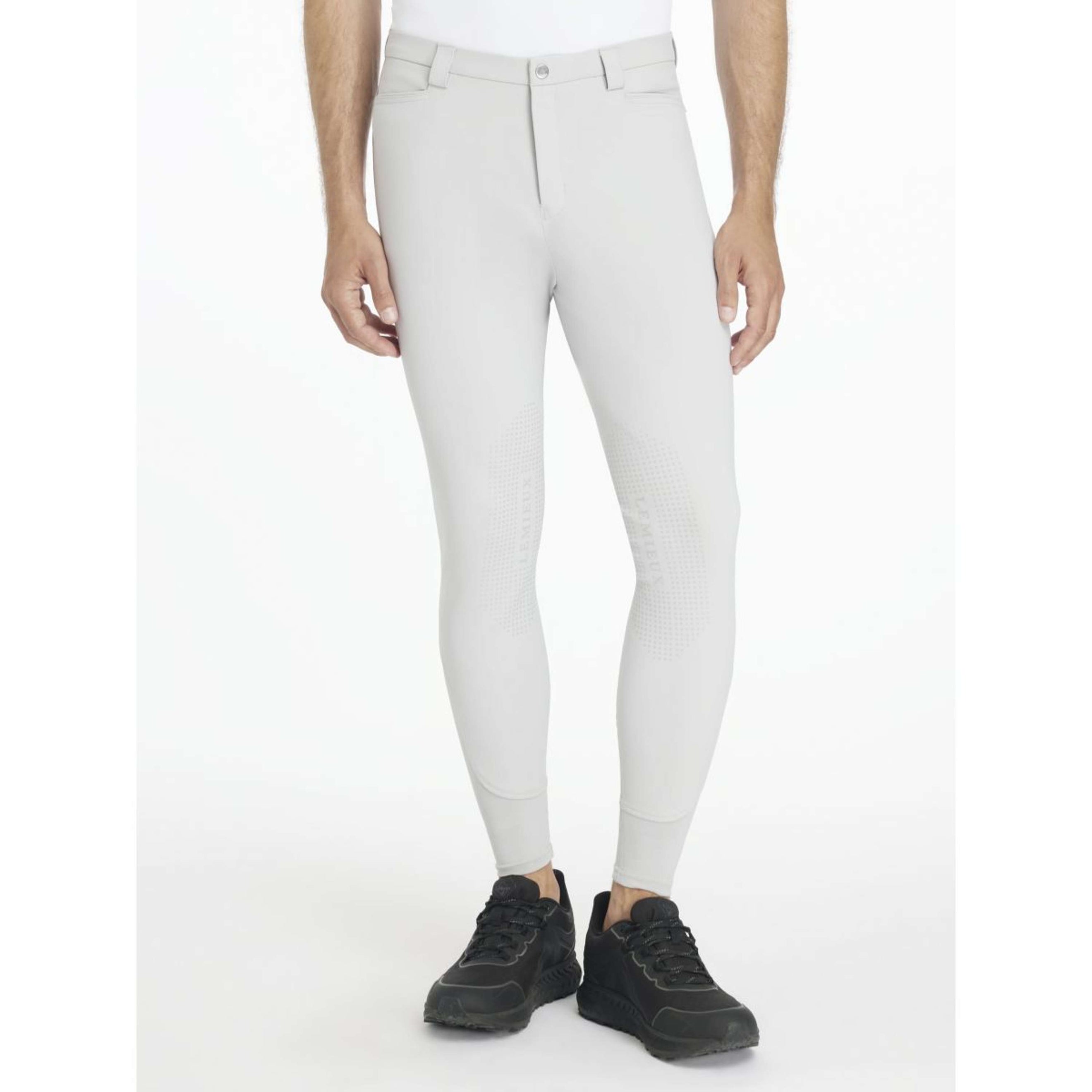 LeMieux Pantalon d'Équitation Sports Knee Grip Hommes Gris clair