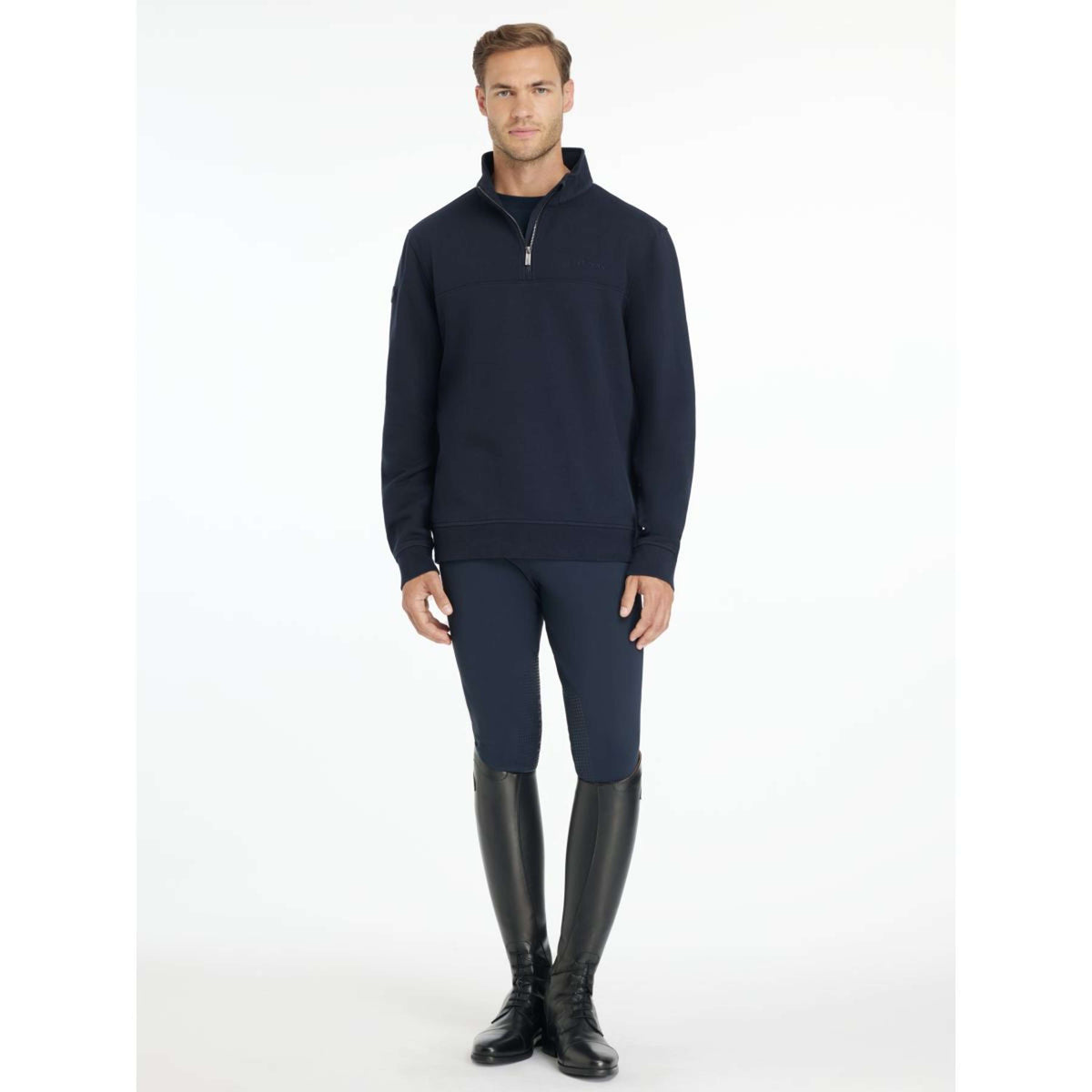 LeMieux Sweater Quarter Neck Hommes Marin