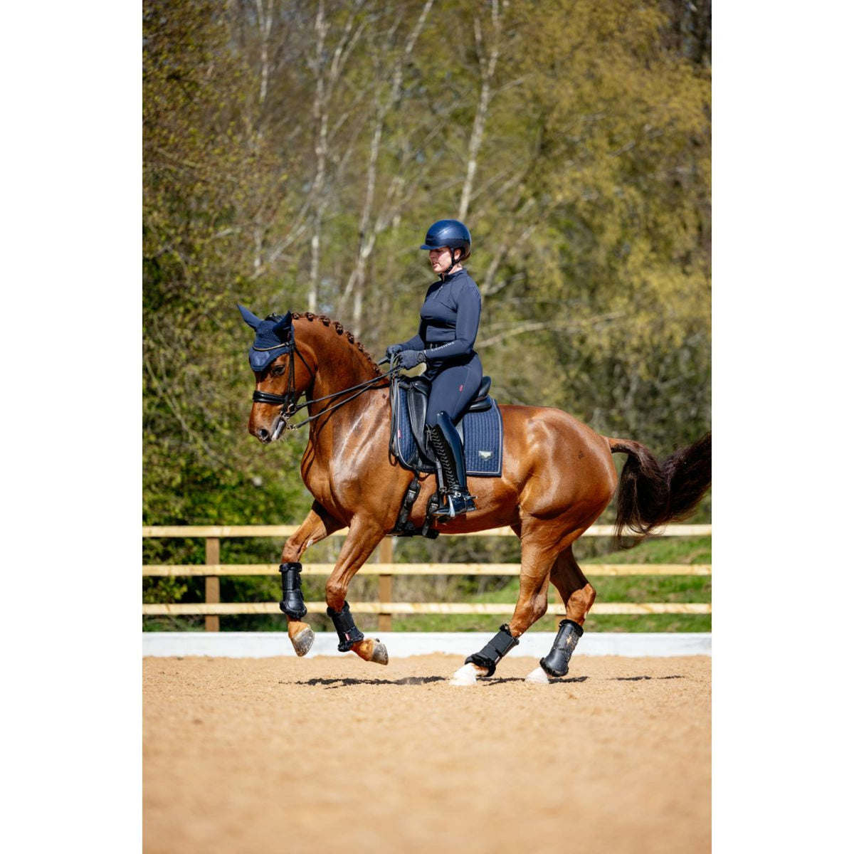 LeMieux Tapis de Selle Puissance Suede Dressage Marin