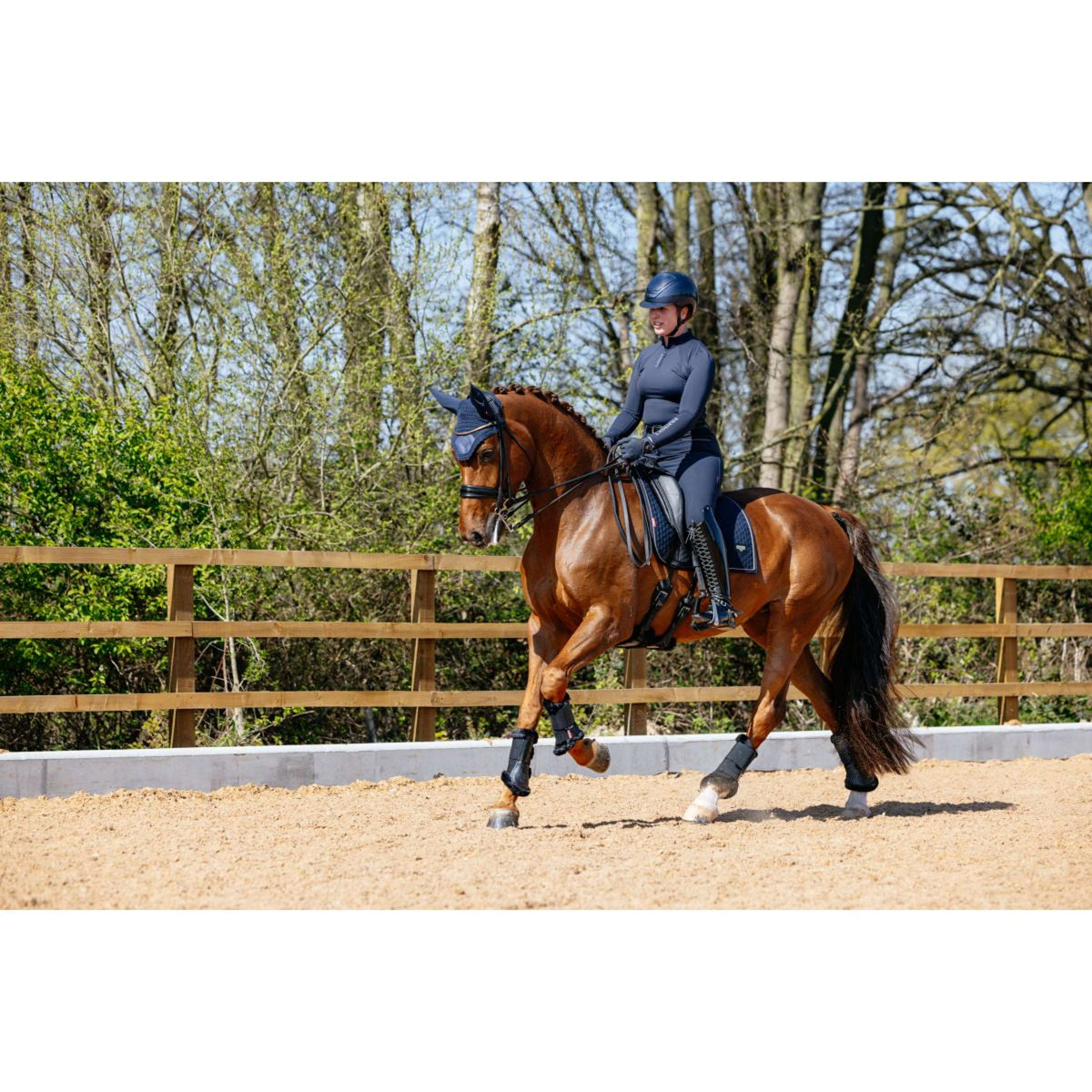LeMieux Tapis de Selle Puissance Suede Dressage Marin