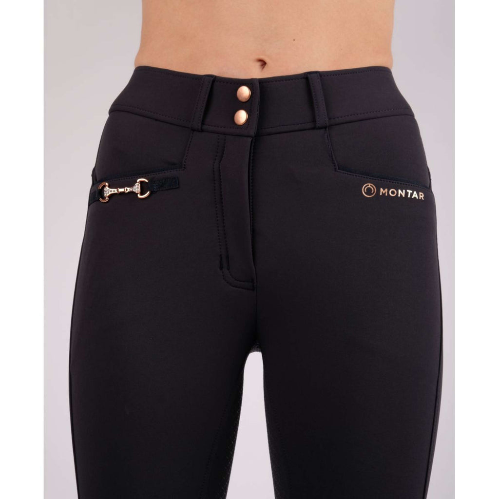 Montar Pantalon d'Équitation Molly Rosegold Highwaist Full Grip Marin