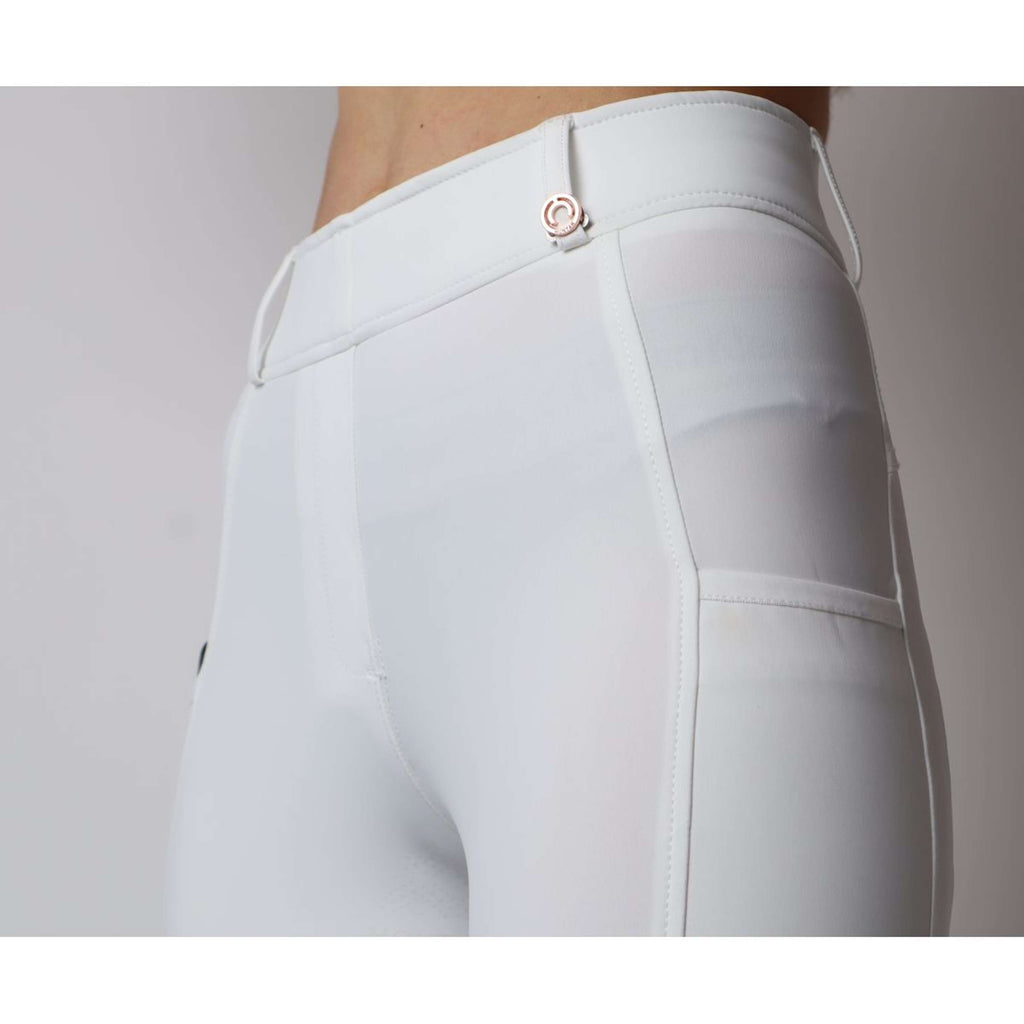 Montar Legging d'Équitation Michelle Rosegold Logo Blanc