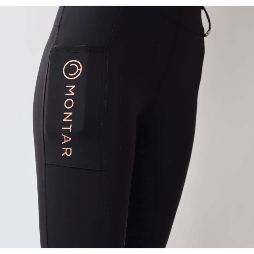 Montar Legging d'Équitation Michelle Rosegold Logo Noir