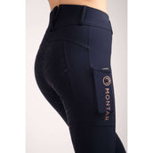 Montar Legging d'Équitation Michelle Rosegold Logo Marin