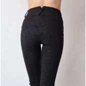 Montar Legging d'Équitation Rosegold Logo Junior Noir
