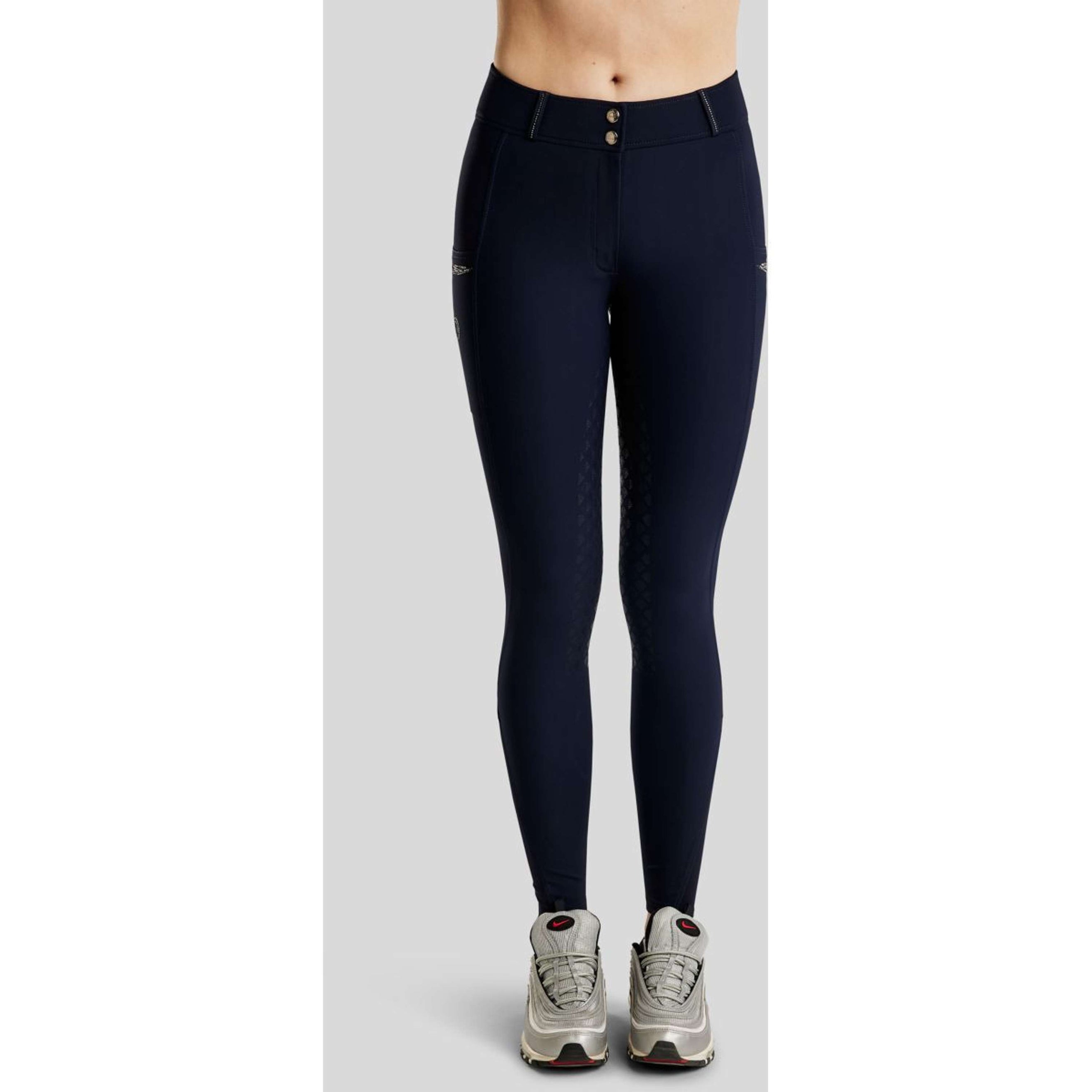 Montar Pantalon d'Équitation MoEmilia Full Grip Marin
