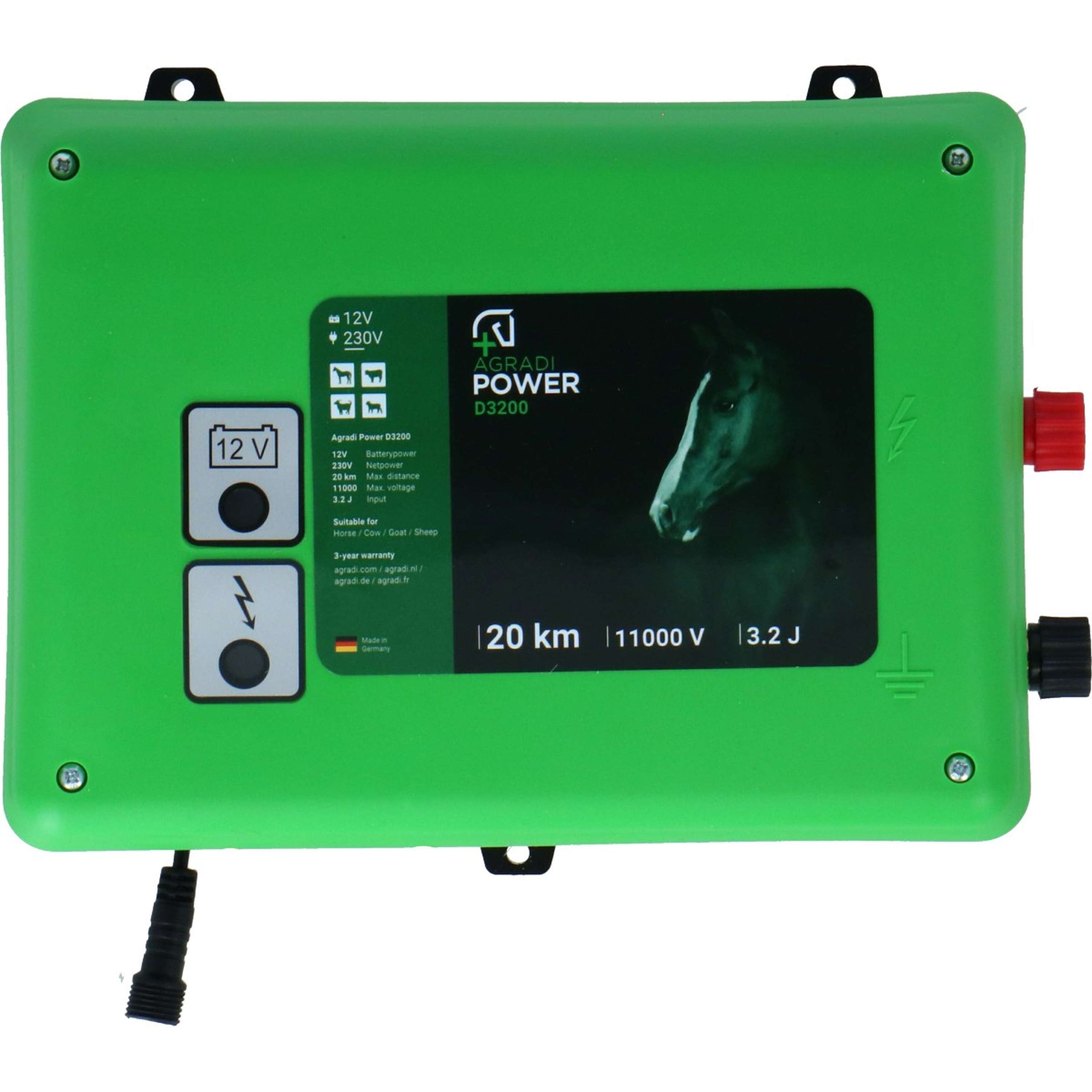 Agradi Duo Power D3200 Électrificateur 3,2 Joule 230V Agradi Duo Power D3200 Électrificateur 3,2 Joule 230V